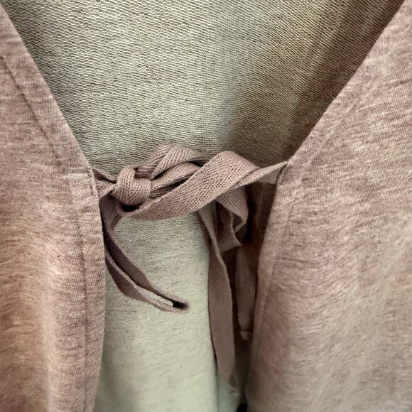 LOGO LOUNGE Women's PLUS 2X Long Sleeve Front Tie Cardigan Top Purple Fairy - Picture 8 of 15